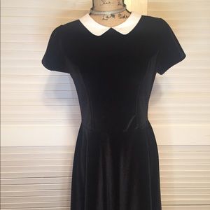 Wednesday Adams velvet skater dress